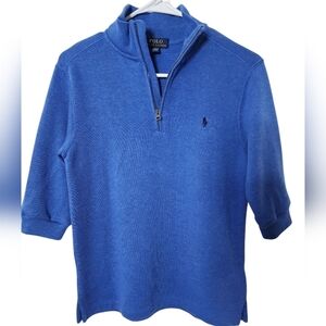 Polo‎ Ralph Lauren Blue Knit 1/4 Zip Pullover